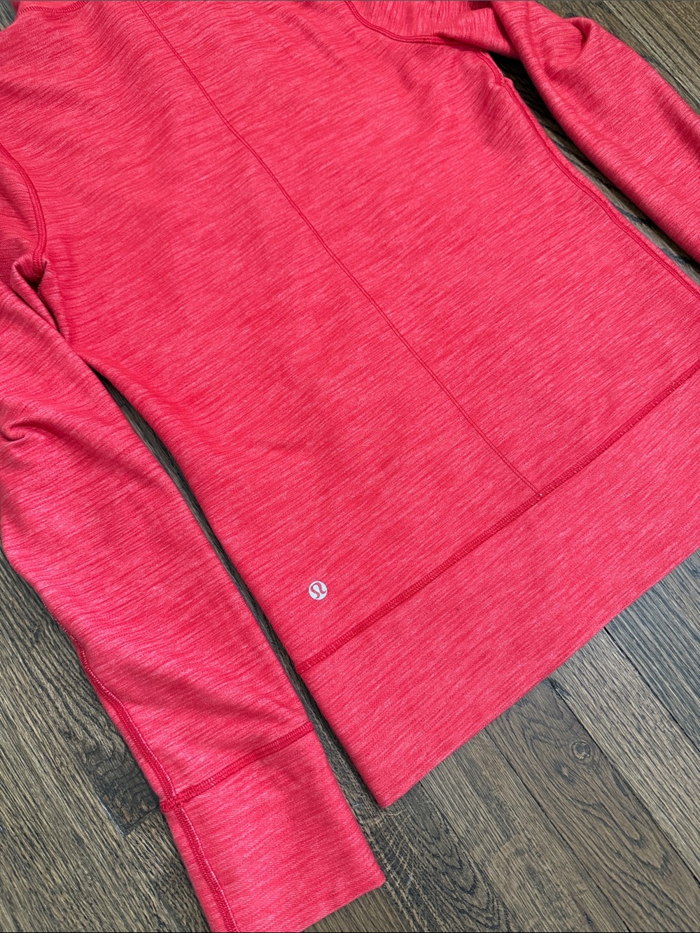 Lululemon Daily Yoga Jacket Reversible Slub Denim Love Red Running Gym Size 6 - Picture 6 of 7